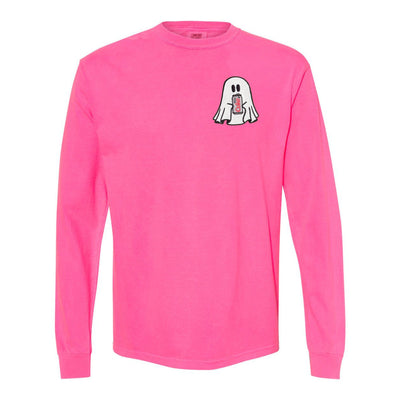 'Diet Coke Ghost' Embroidered Long Sleeve T-Shirt