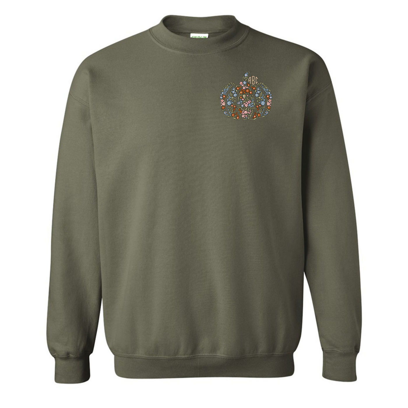 Monogrammed 'Floral Pumpkin' Crewneck Sweatshirt