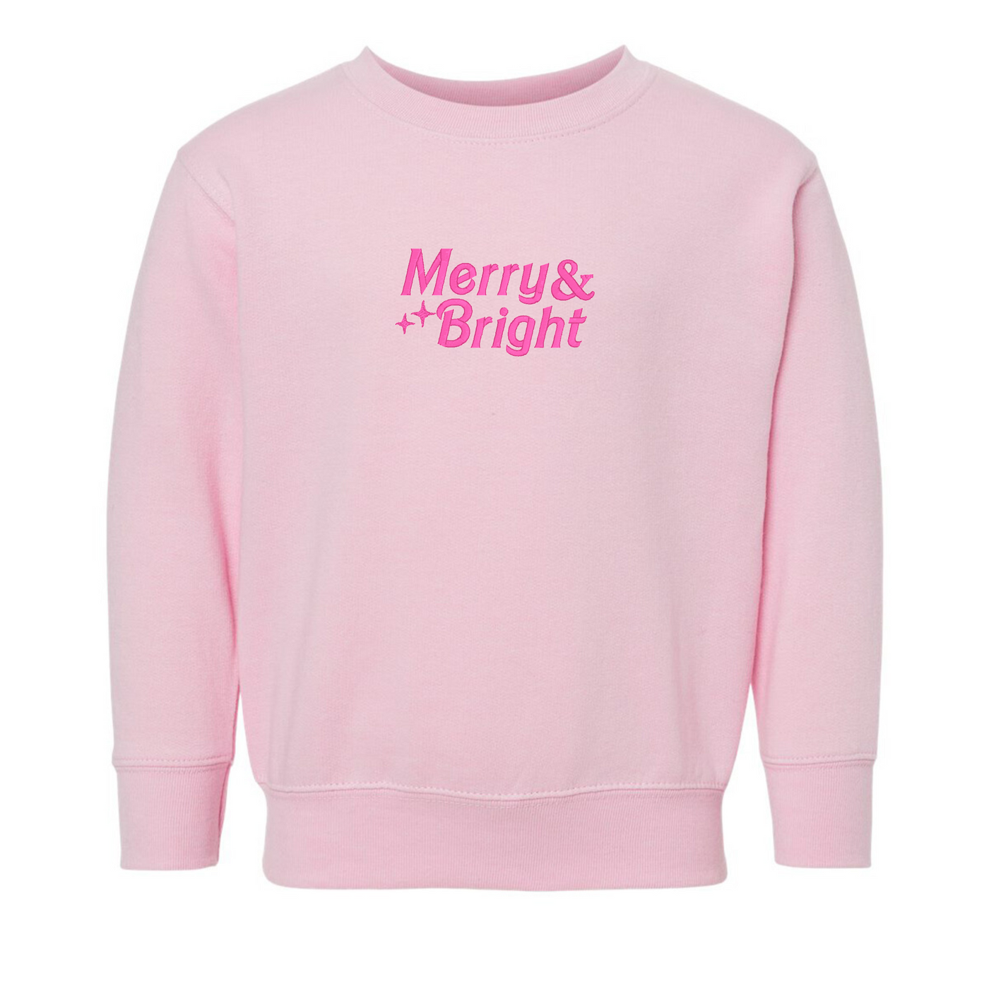 Toddler 'Merry & Bright' Embroidered Crewneck Sweatshirt