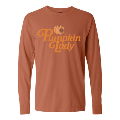 Monogramed 'Pumpkin Lady' Long Sleeve T-Shirt