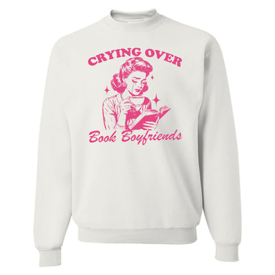 'Crying Over Book Boyfriends' Crewneck Sweatshirt