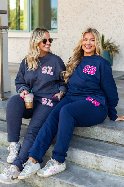 Initialed Letter Patch Jogger Set