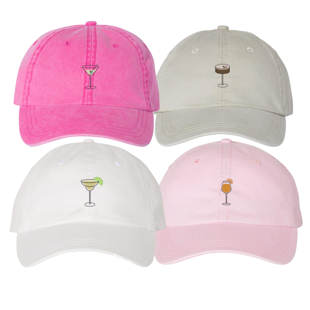 Favorite Cocktail Embroidered Hat
