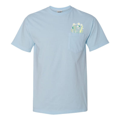 Embroidered 'Floral Pocket' Pocket T-Shirt