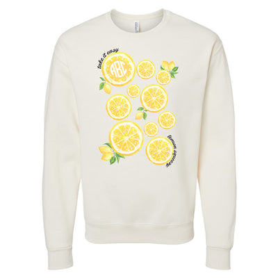 Monogrammed 'Take It Easy Lemon Squeezy' Crewneck Sweatshirt