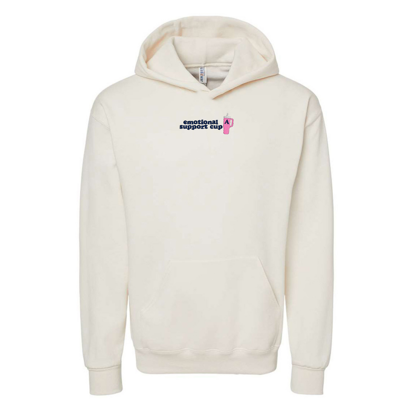 Initial 'Emotional Support Cup' Hoodie