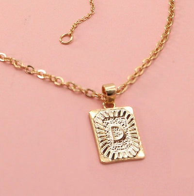 Gold Petite Initial Pendant Necklace