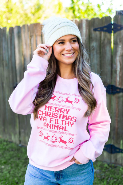 'Merry Christmas Ya Filthy Animal' Sweatshirt
