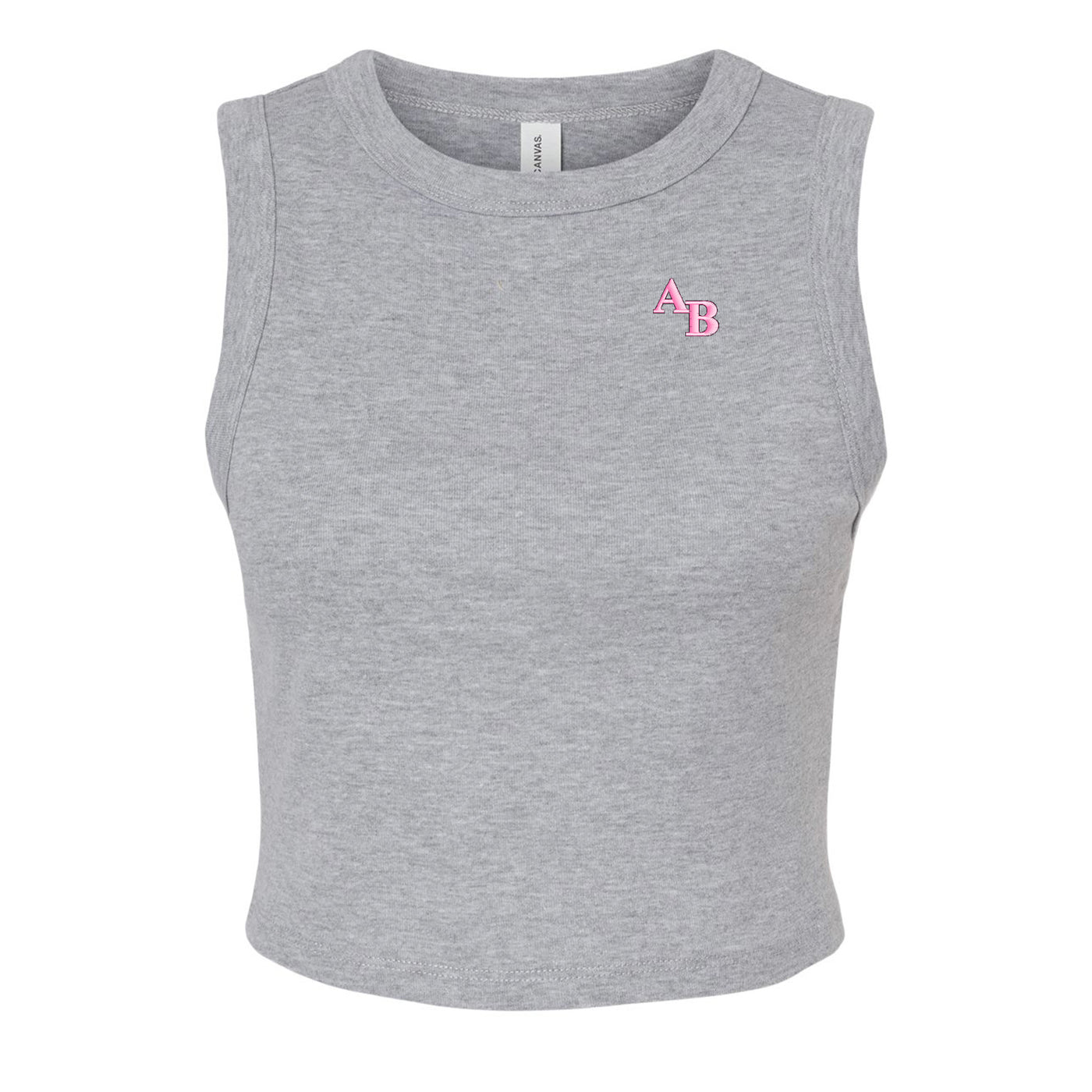 Monogrammed Muscle Crop Tank