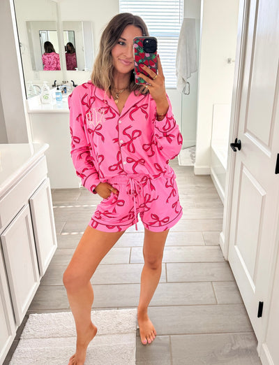 The Monogrammed Bow Edit Pajama Set