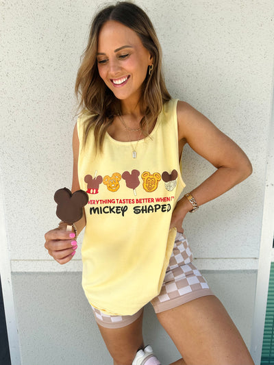 Monogrammed 'Everything Tastes Better Mickey Shaped' Tank Top