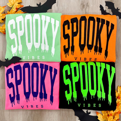'Spooky Vibes' PUFF Crewneck Sweatshirt