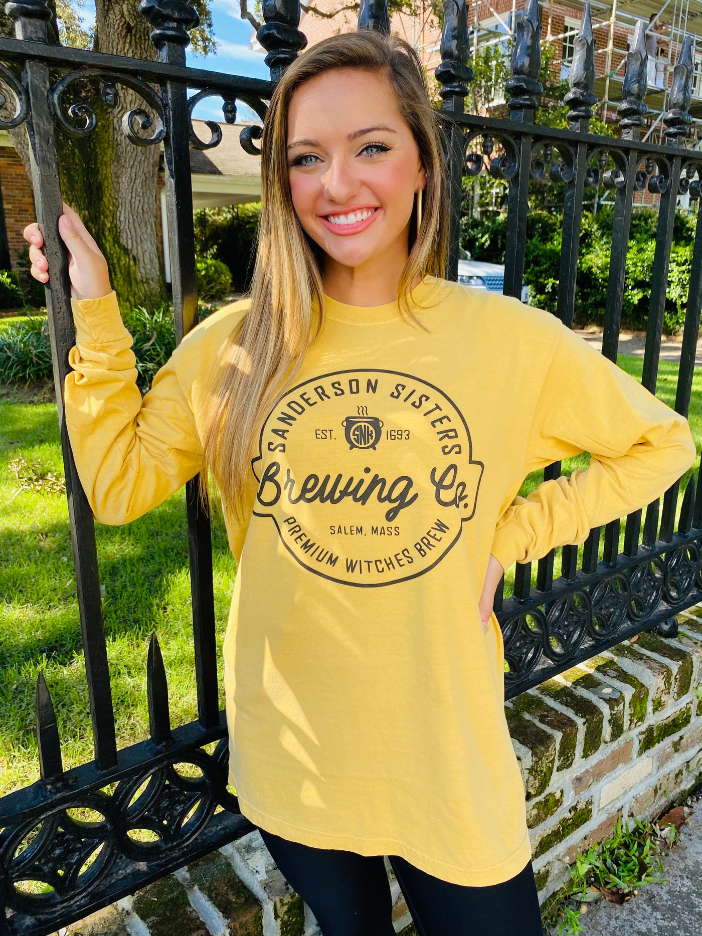 Monogrammed 'Sanderson Sisters Brewing Co.' Comfort Colors Long Sleeve T-Shirt