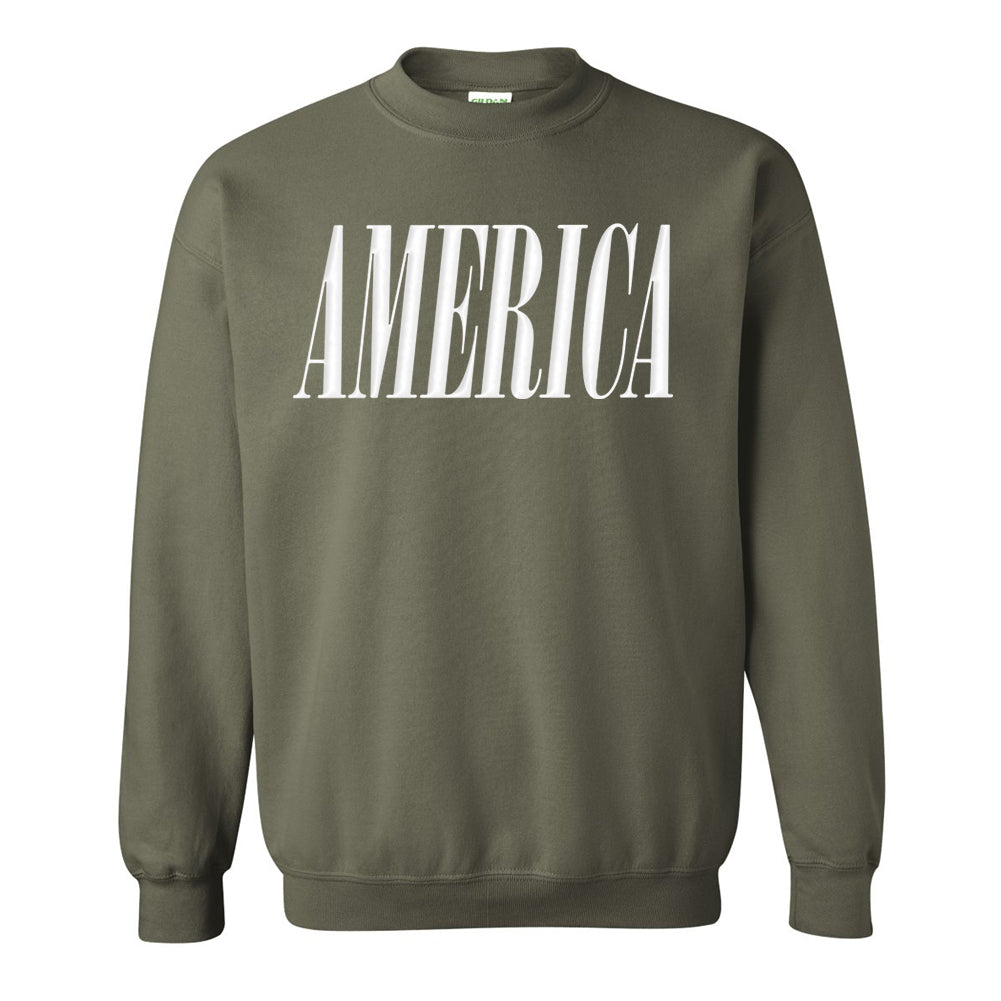 'America' PUFF Crewneck Sweatshirt