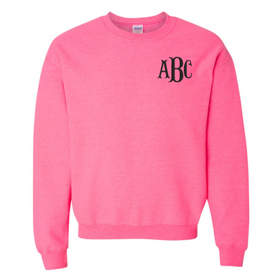 Monogrammed Neon Crewneck Sweatshirt