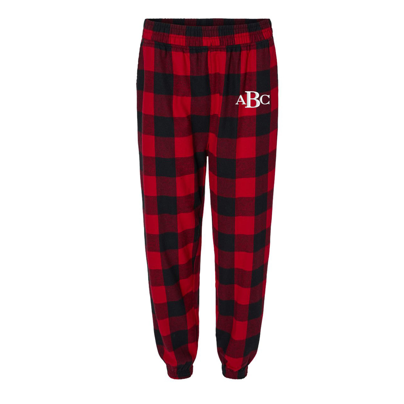 Monogrammed Flannel Joggers