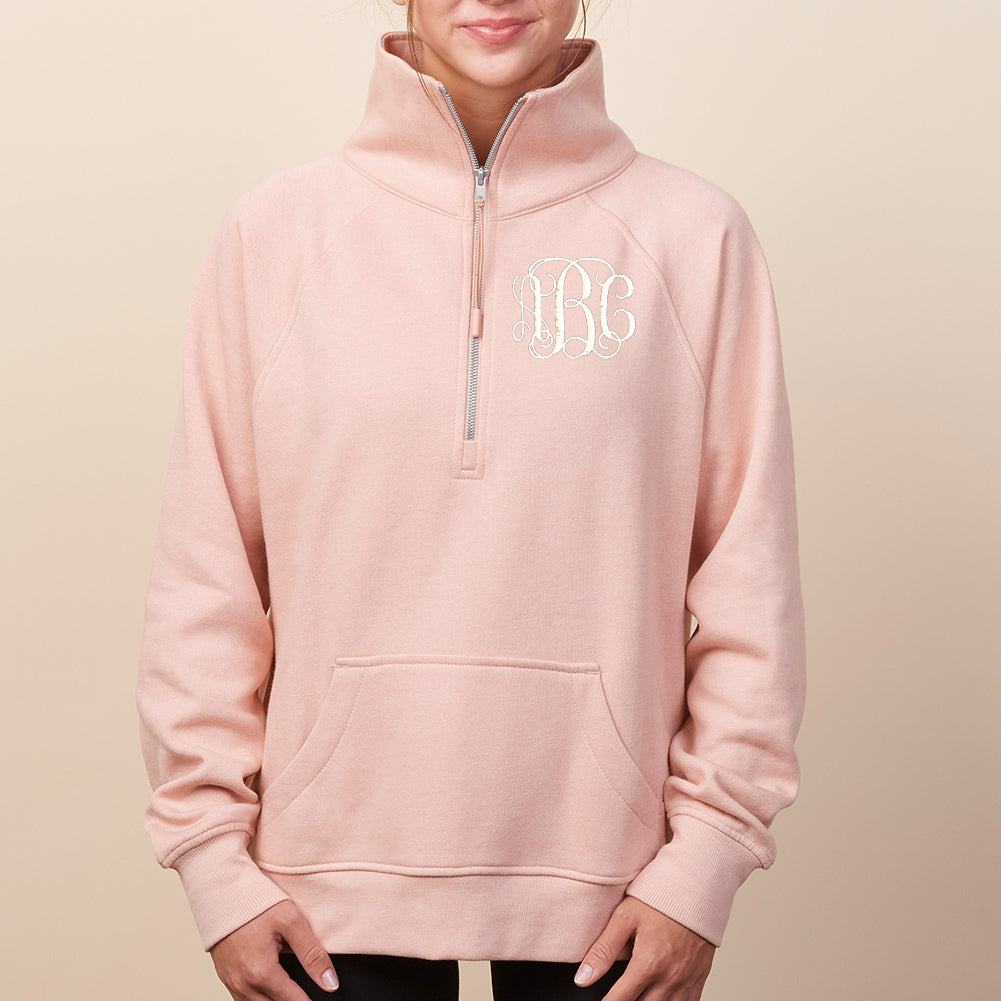 Monogrammed Side Split Crewneck Sweatshirt