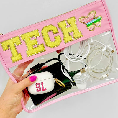 Letter Patch Pouch - Clear