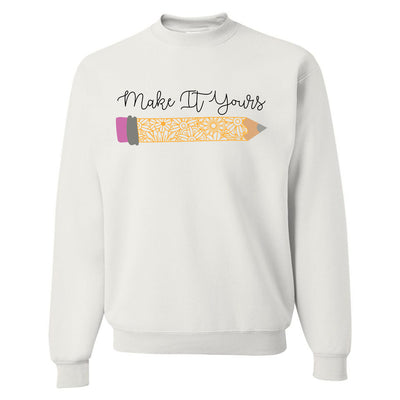 Make It Yours™ 'Floral Pencil' Crewneck Sweatshirt