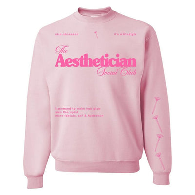 'Aesthetician Social Club' Crewneck Sweatshirt - United Monograms