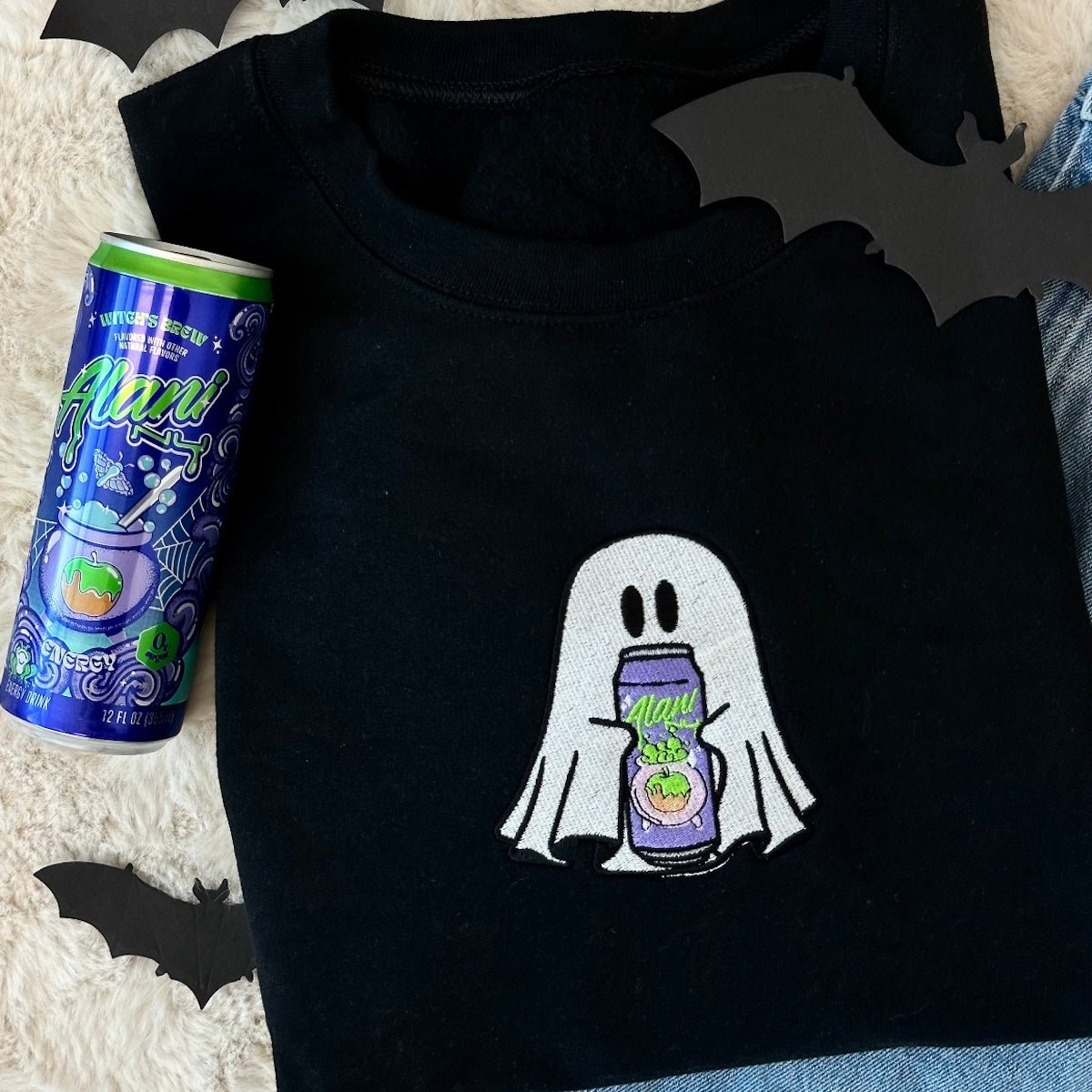 'Alani Nu Witch's Brew' Ghost Drink Crewneck Sweatshirt - United Monograms