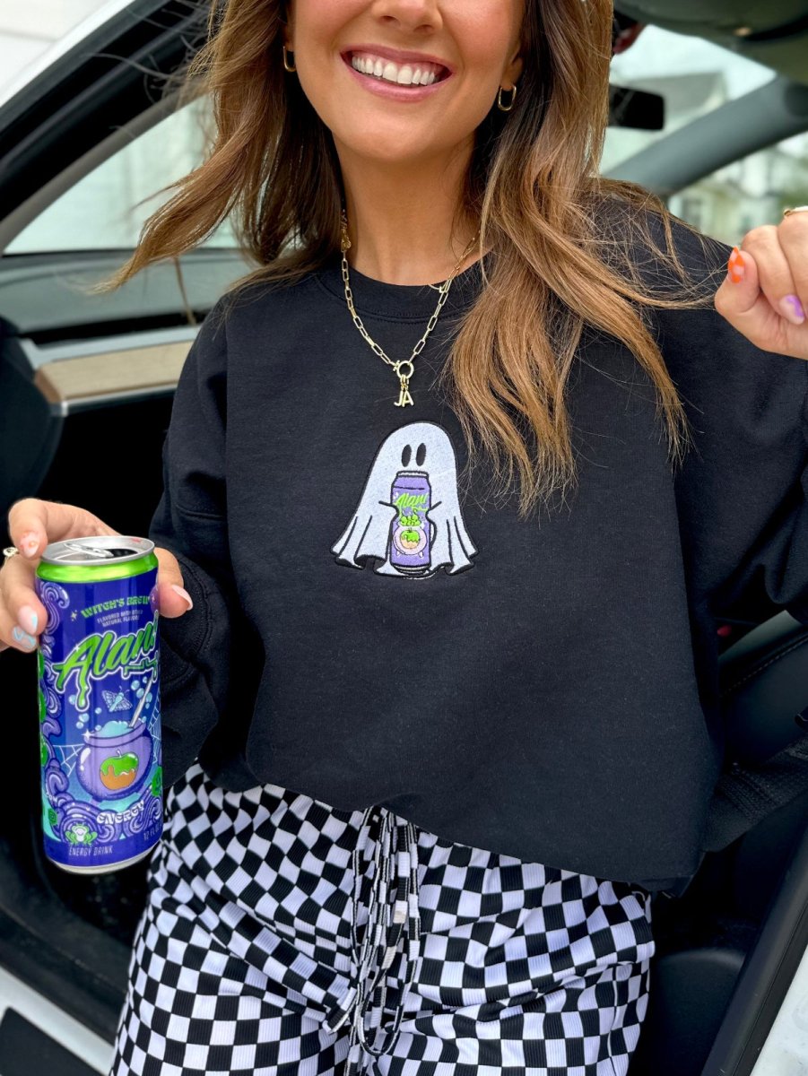 'Alani Nu Witch's Brew' Ghost Drink Crewneck Sweatshirt - United Monograms