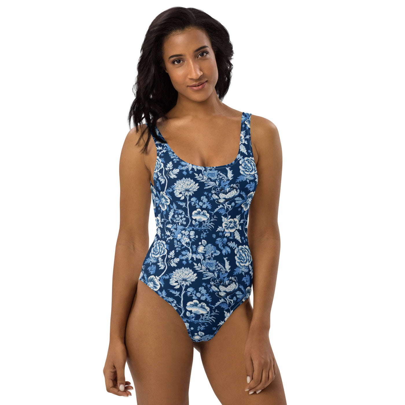 'Blue & White Chino' One-Piece Swimsuit
