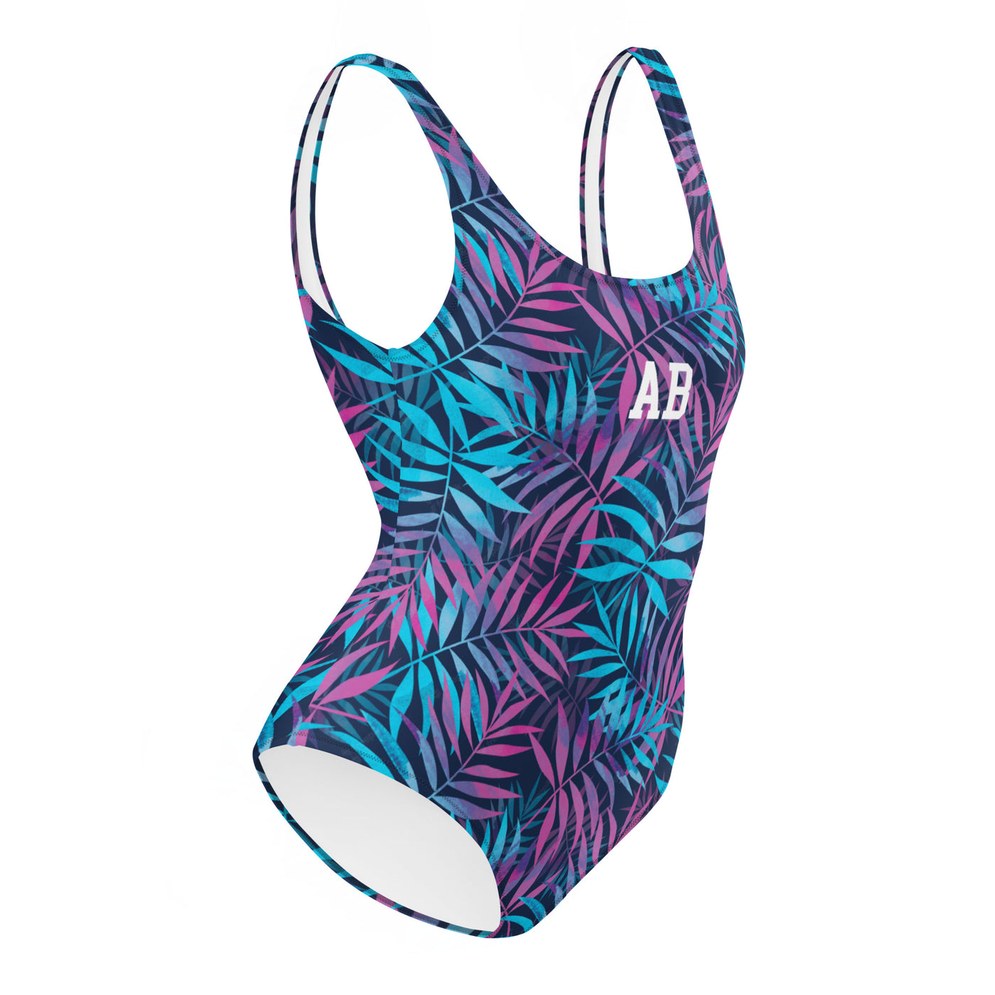 Initialed 'Electric Jungle' One-Piece Swimsuit