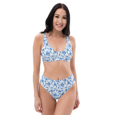 'Blue Summer Breeze' High-Waisted Bikini