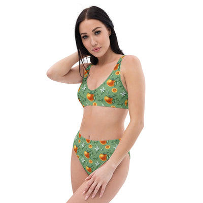 'Citrus Bloom' High-Waisted Bikini