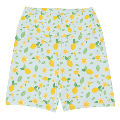 'Slice of Lemon' Biker Shorts