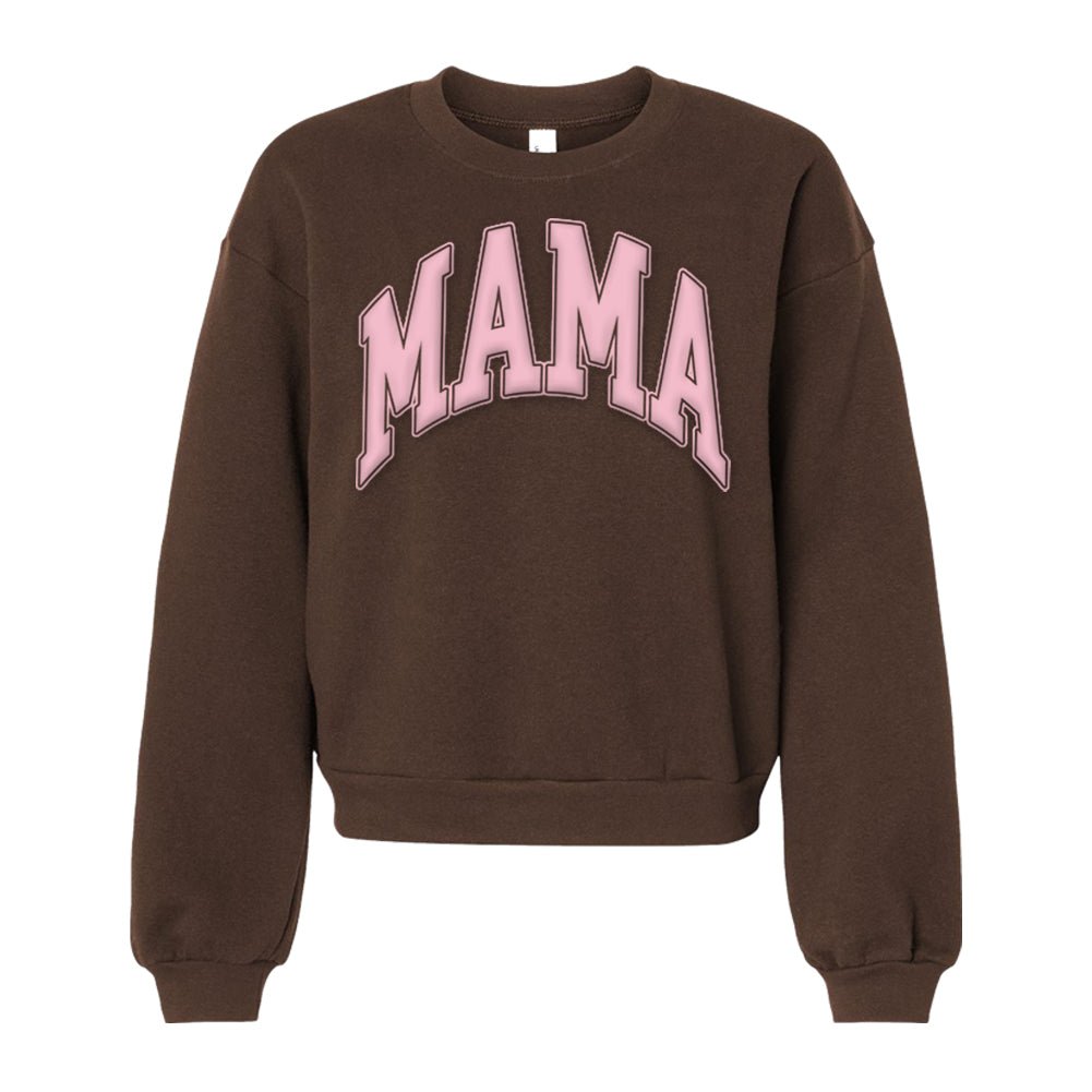 American Apparel 'Mama' PUFF Cropped Sweatshirt - United Monograms