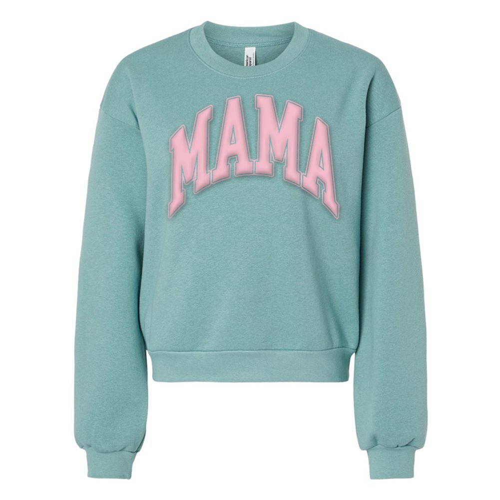 American Apparel 'Mama' PUFF Cropped Sweatshirt - United Monograms