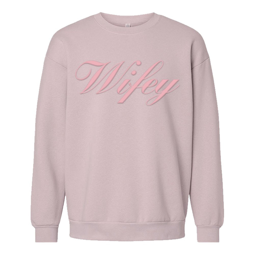 American Apparel 'Wifey' PUFF Crewneck Sweatshirt - United Monograms