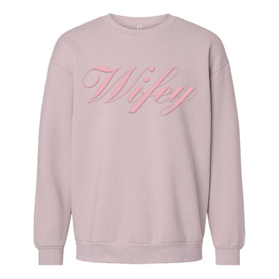 American Apparel 'Wifey' PUFF Crewneck Sweatshirt - United Monograms