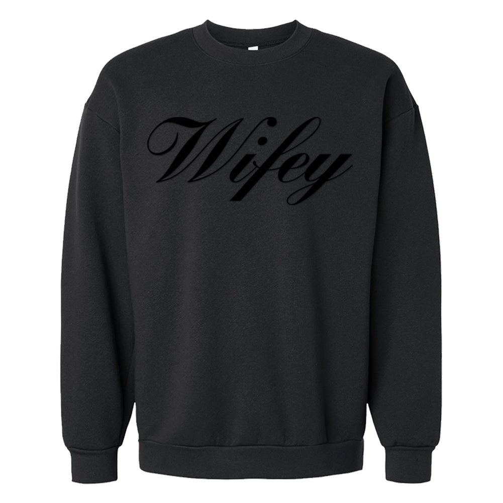 American Apparel 'Wifey' PUFF Crewneck Sweatshirt - United Monograms