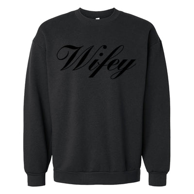 American Apparel 'Wifey' PUFF Crewneck Sweatshirt - United Monograms