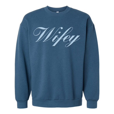 American Apparel 'Wifey' PUFF Crewneck Sweatshirt - United Monograms