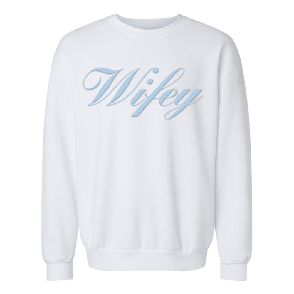 American Apparel 'Wifey' PUFF Crewneck Sweatshirt - United Monograms