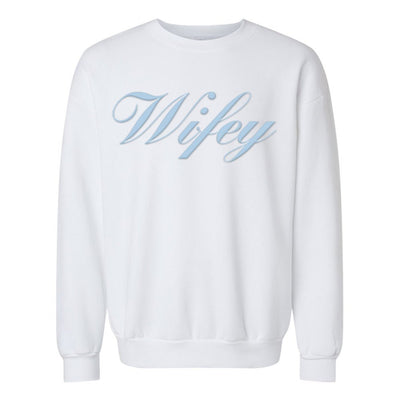 American Apparel 'Wifey' PUFF Crewneck Sweatshirt - United Monograms