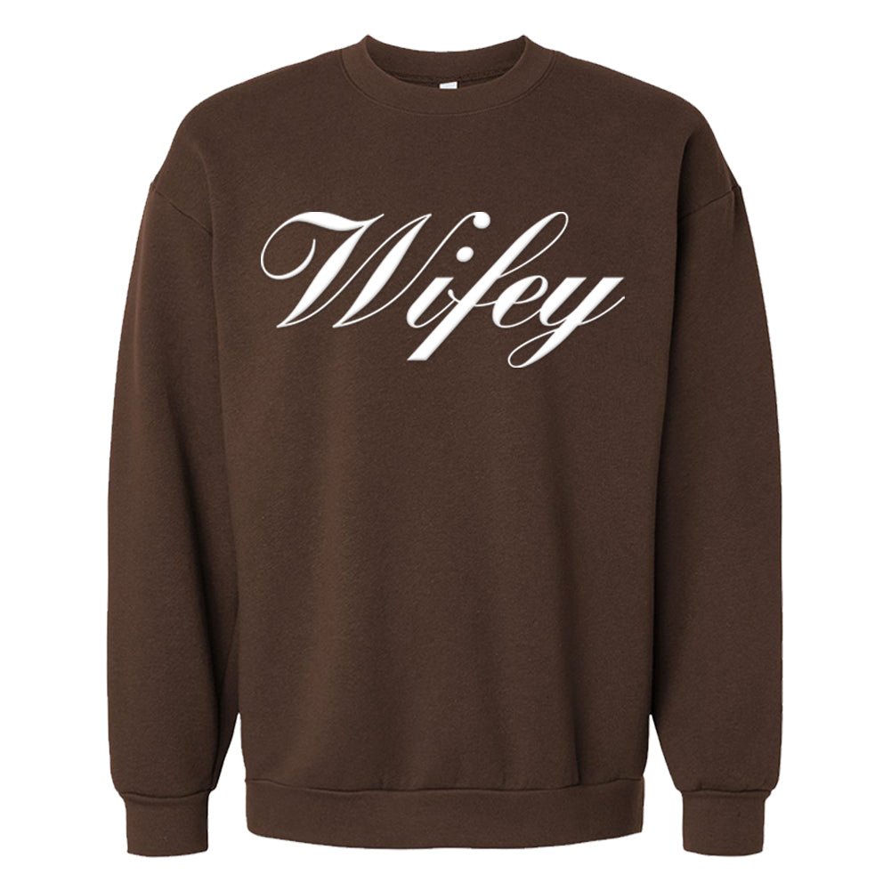 American Apparel 'Wifey' PUFF Crewneck Sweatshirt - United Monograms