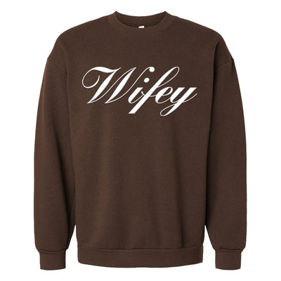 American Apparel 'Wifey' PUFF Crewneck Sweatshirt - United Monograms