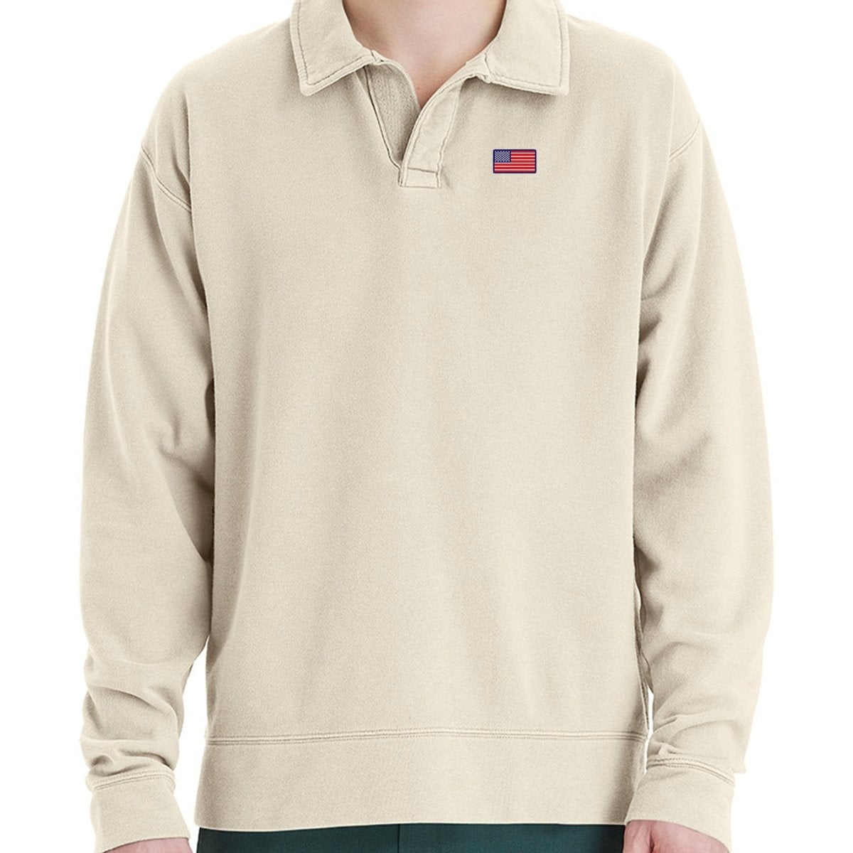 American Flag Coastal Pullover - United Monograms