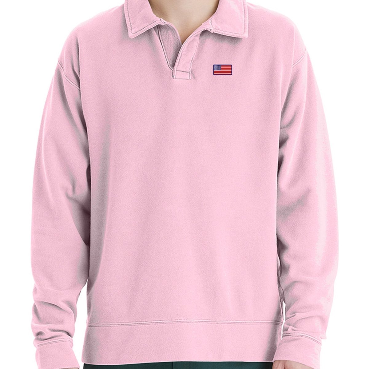 American Flag Coastal Pullover - United Monograms