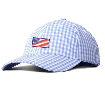 American Flag Seersucker/Gingham Hat - United Monograms