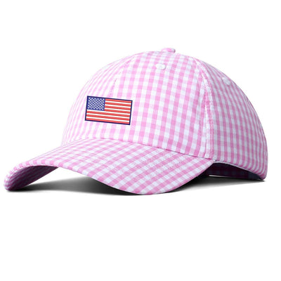 American Flag Seersucker/Gingham Hat - United Monograms