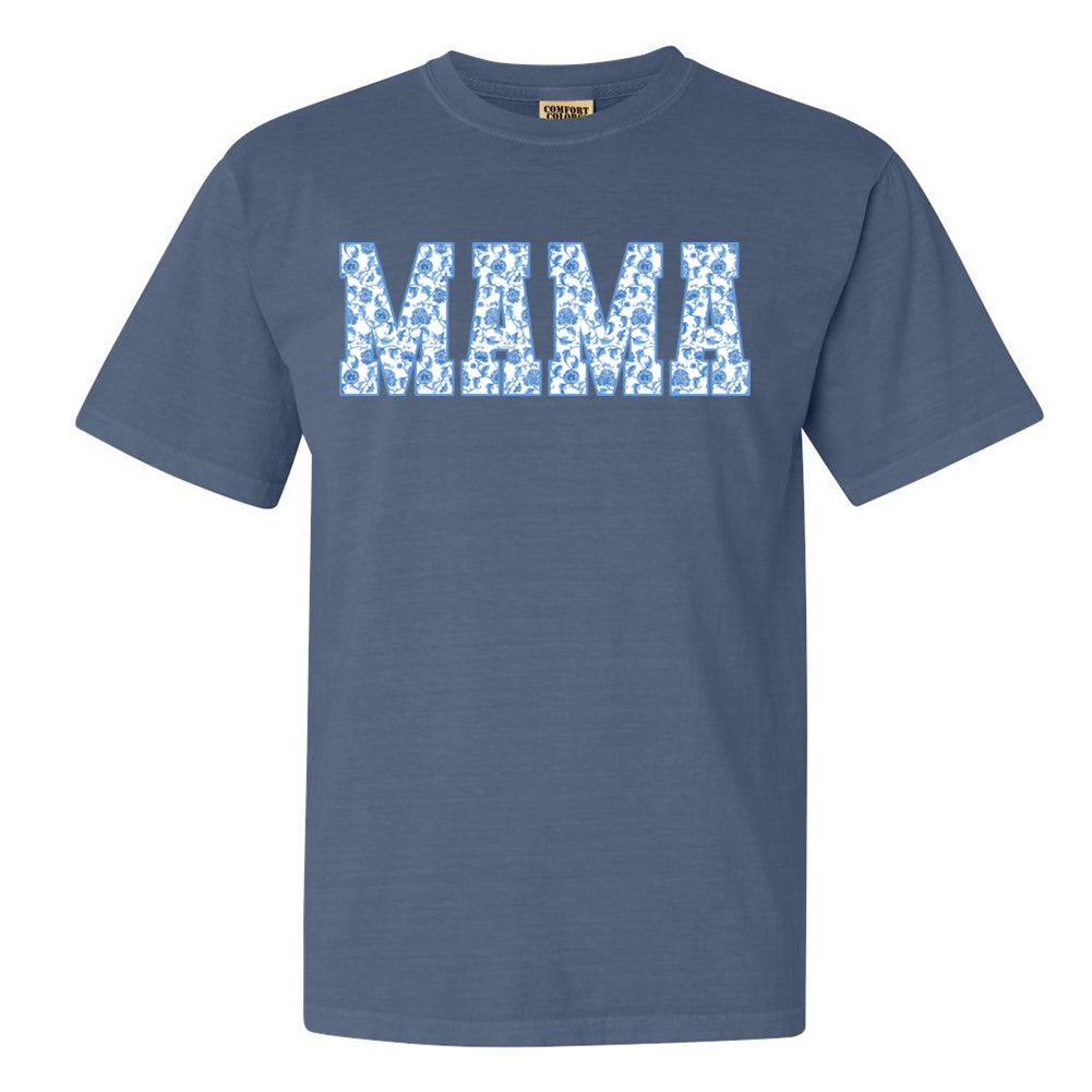 'Blue & White Chinoiserie Mama' T-Shirt