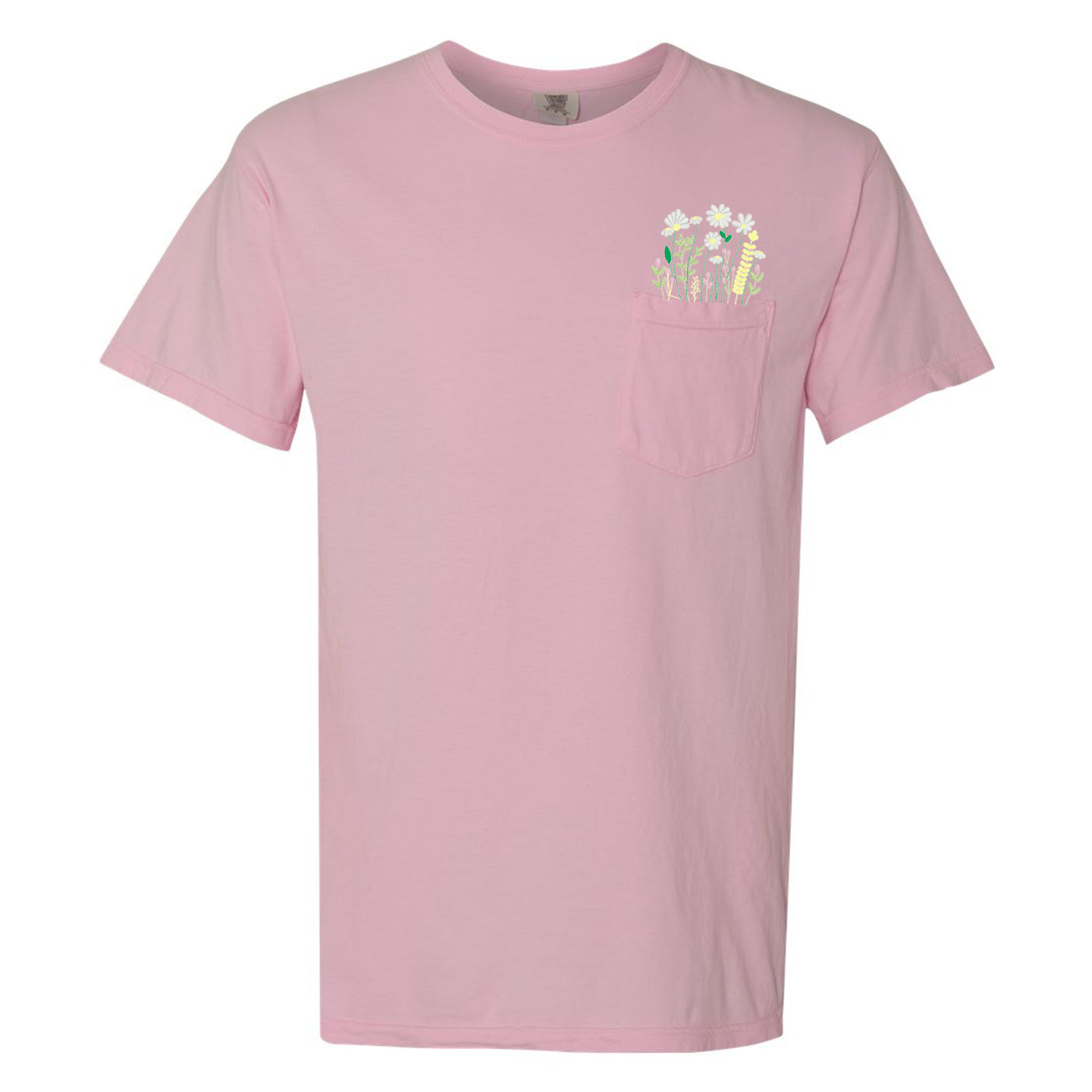 Embroidered 'Floral Pocket' Pocket T-Shirt