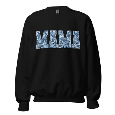 'Blue & White Chinoiserie 'Mama' Crewneck Sweatshirt - United Monograms