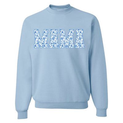 'Blue & White Chinoiserie 'Mama' Crewneck Sweatshirt - United Monograms